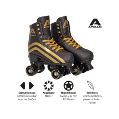 Apollo Rollschuhe »Disco Quads«, größenverstellbar, Größe 31 - 42, ab 6 Jahren (Luna Nova, 31-34) - B-Ware sehr gut