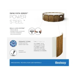 Bestway Power Steel Swim Vista 488x122 - B-Ware neuwertig