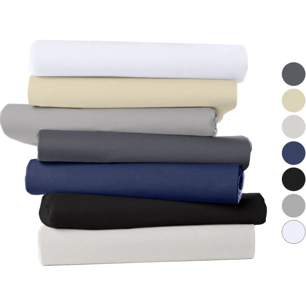 Biberna Jersey Spannbettlaken, für Matratzentopper, aus Baumwolle und Elasthan, bügelfrei - B-Ware