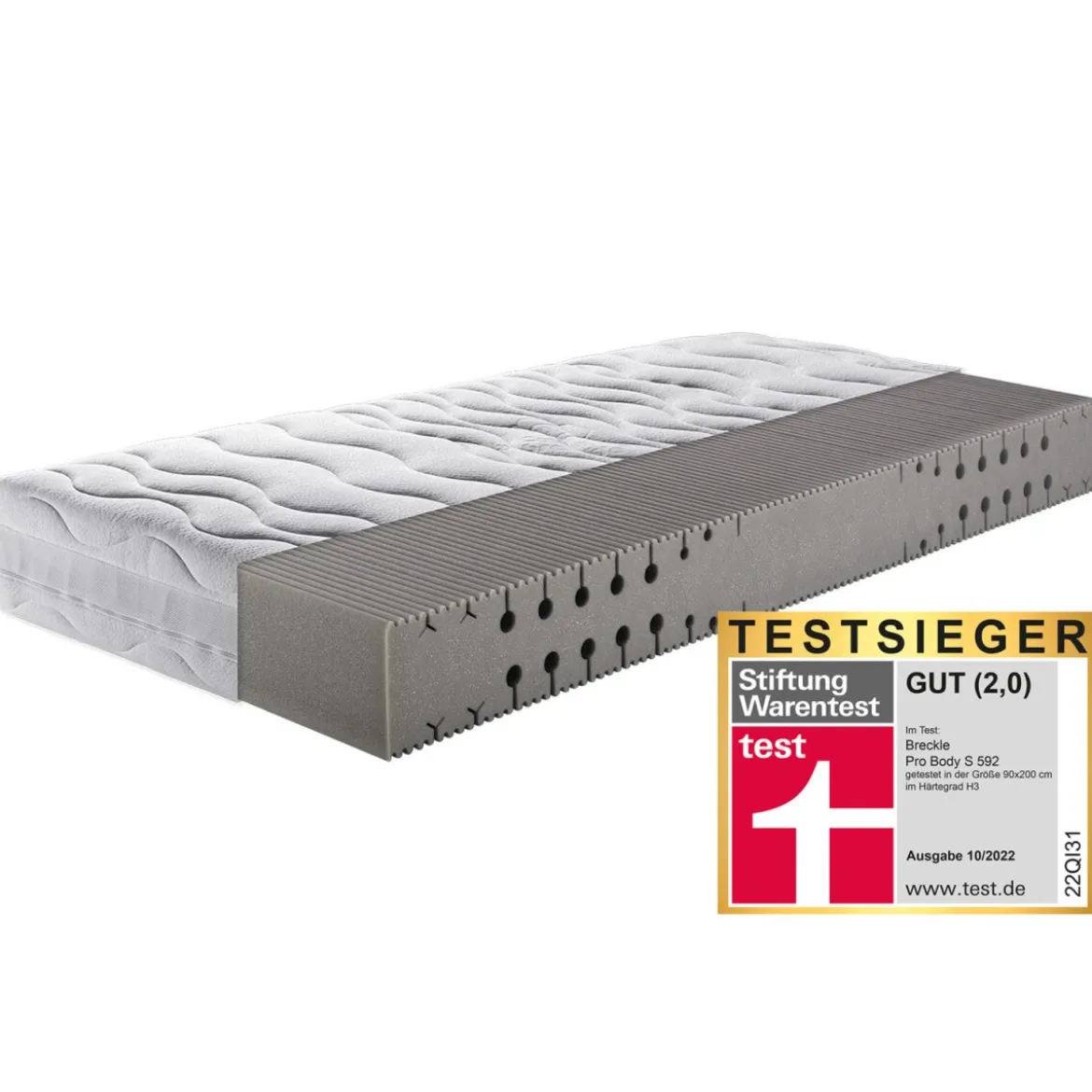 Breckle 7-Zonen Kaltschaum-Matratze »Pro Body S 592«, für alle Körpertypen - B-Ware