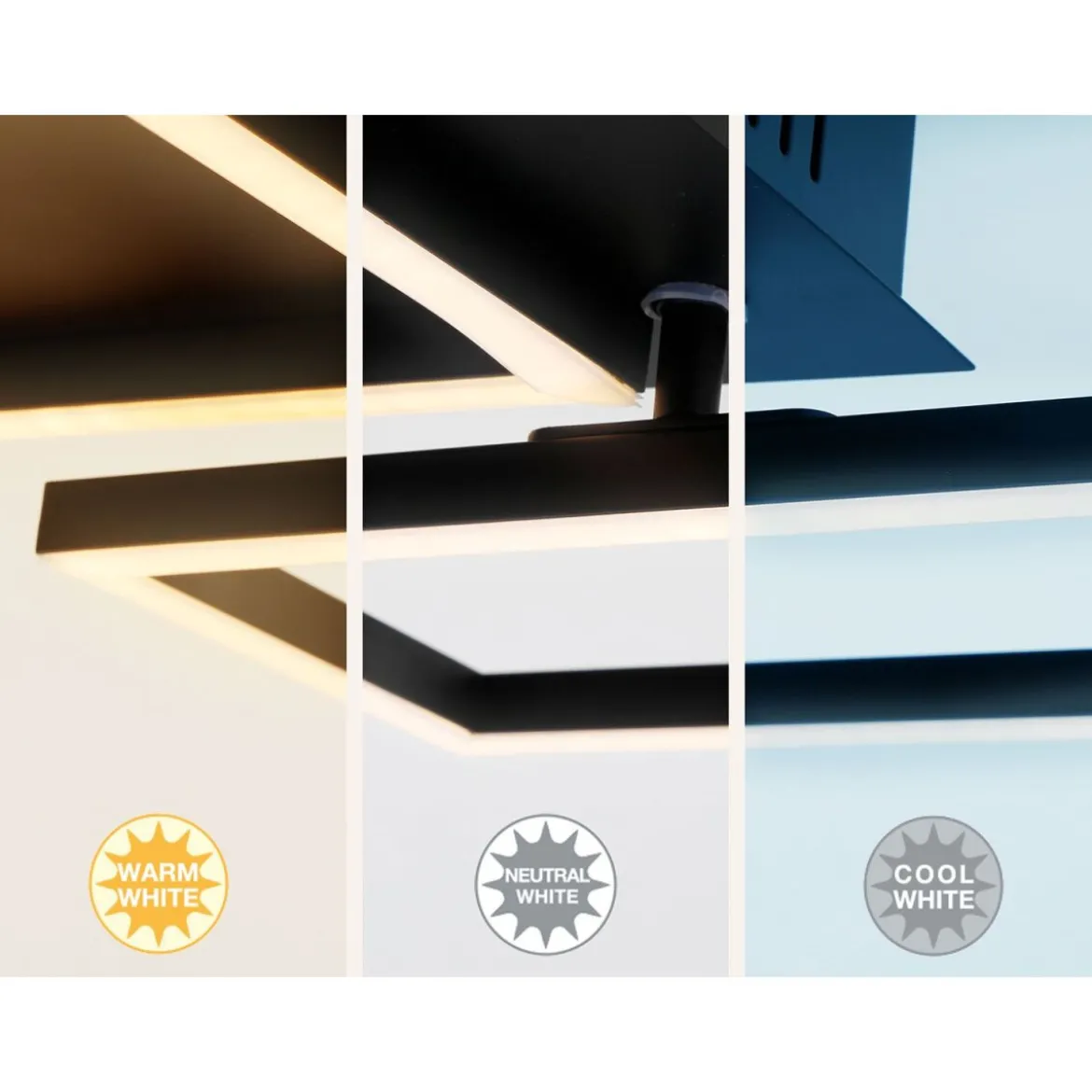 Briloner CCT LED Design Deckenleuchte, Lichttemperatur + Helligkeit regulierbar - B-Ware