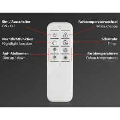 Briloner CCT LED Design Deckenleuchte, Lichttemperatur + Helligkeit regulierbar - B-Ware