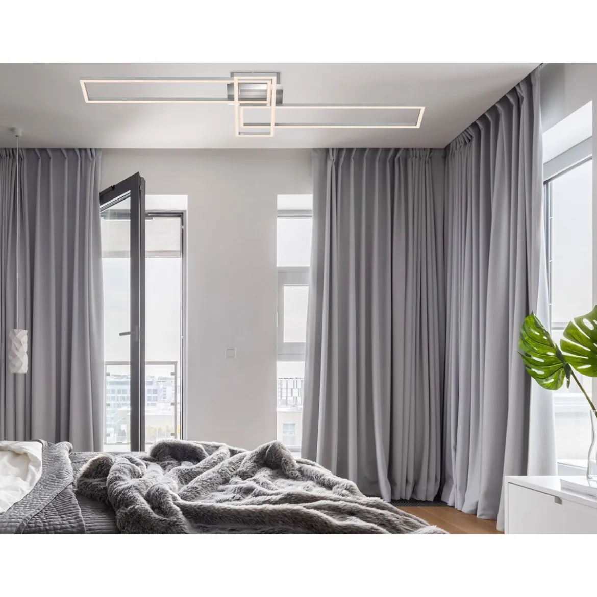 Briloner CCT LED Design Deckenleuchte, Lichttemperatur + Helligkeit regulierbar - B-Ware
