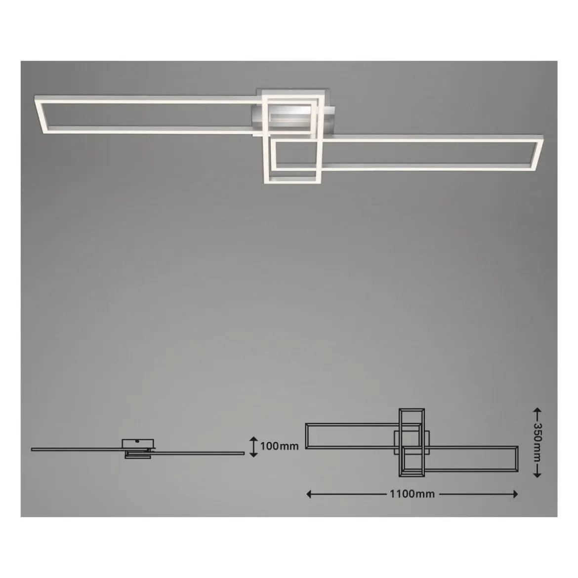 Briloner CCT LED Design Deckenleuchte, Lichttemperatur + Helligkeit regulierbar - B-Ware