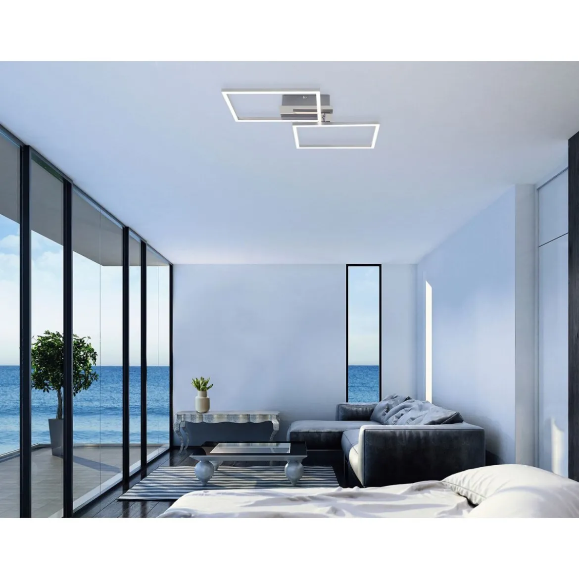 Briloner CCT LED Design Deckenleuchte, Lichttemperatur + Helligkeit regulierbar - B-Ware