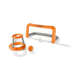 CRIVIT Aufblasbares Pool-Volleyballnetz / Aufblasbares Pool-Tor-und-Korb-Set - B-Ware