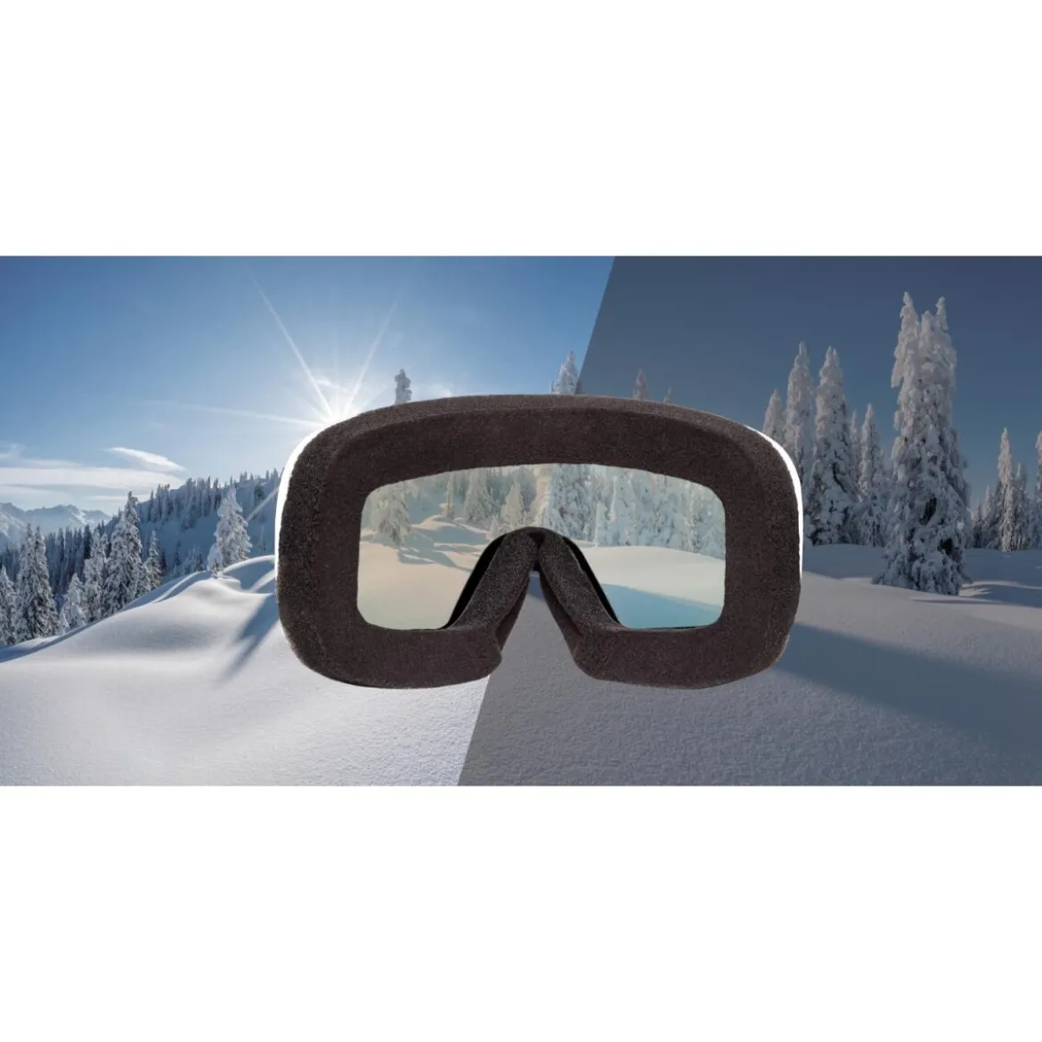 CRIVIT Damen Herren Ski- und Snowboardbrille, mit selbsttönendem Visier - B-Ware