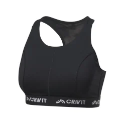 CRIVIT Damen Sportbustier, High-Level, mit Mesh-Einsätzen (Schwarz, S(36/38)) - B-Ware neuwertig