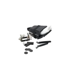 CRIVIT Fahrrad-Multifunktionswerkzeug / Untersatteltasche mit Werkzeug / Minipumpe mit Manometer - B-Ware