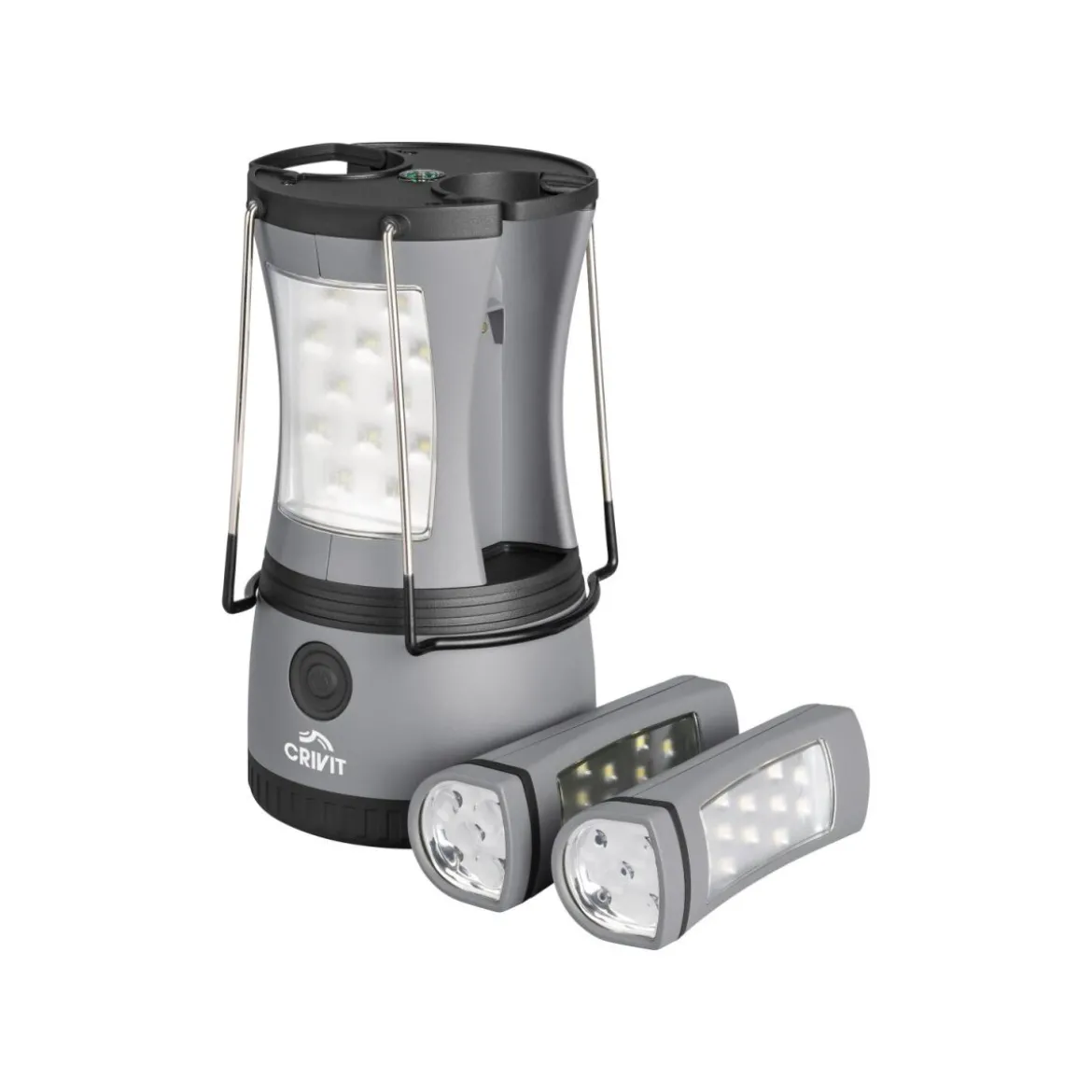CRIVIT 2-in-1-Campinglampe (Grau) - B-Ware neuwertig