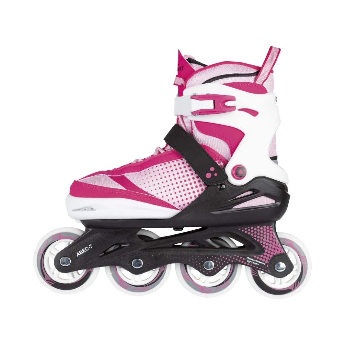 CRIVIT Inlineskates, patentierte Weiten- und Längeneinstellung (Pink/Weiß) - B-Ware sehr gut