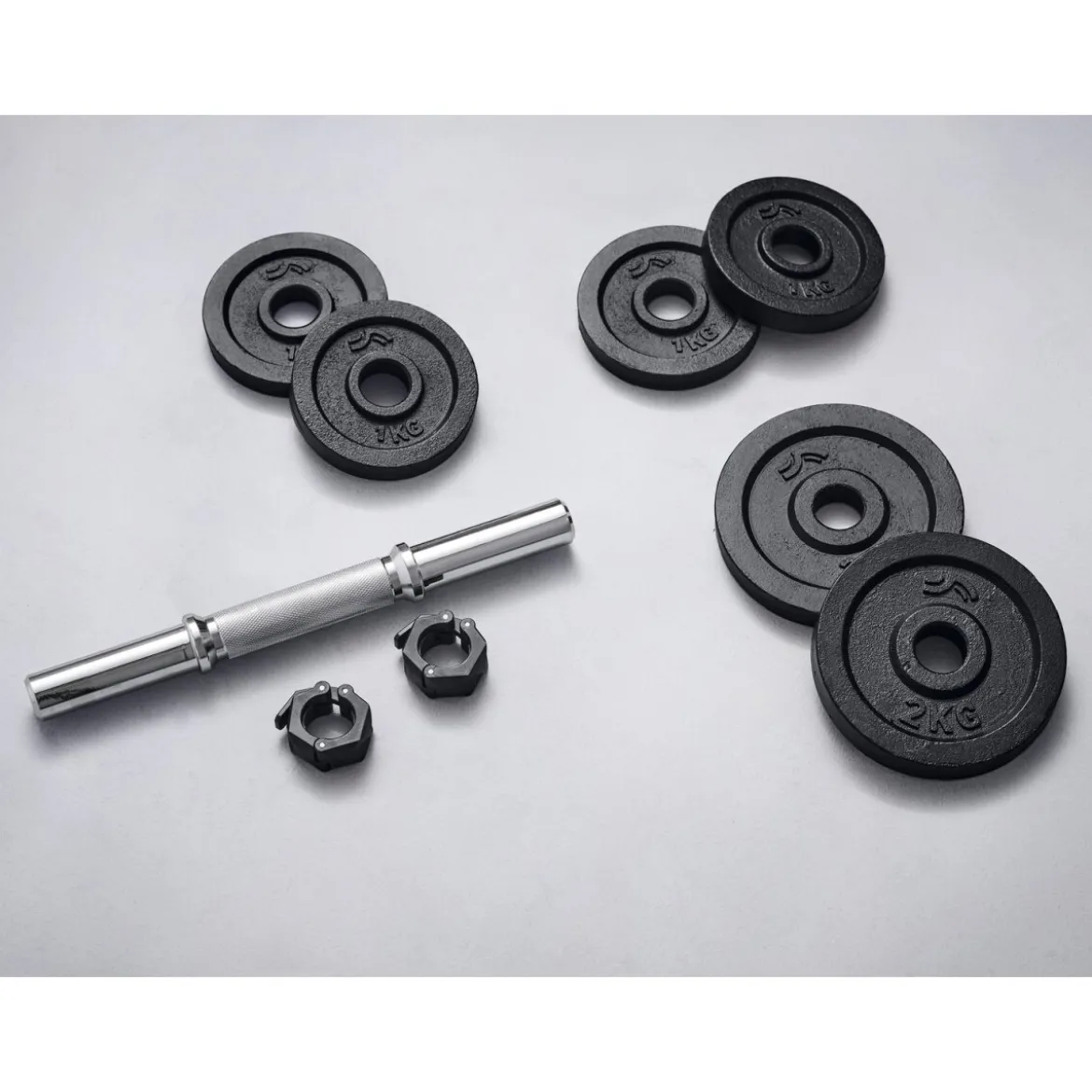 CRIVIT Kurzhantel-Set, mit Stahl-Griff, 10 kg - B-Ware sehr gut