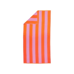 CRIVIT Strandtuch, 90 x 180 cm, orange/rosa - B-Ware sehr gut