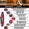 DDOXX Hundehalsband Nylon, reflektierend, verstellbar, gepolstert,Blau, S - B-Ware sehr gut