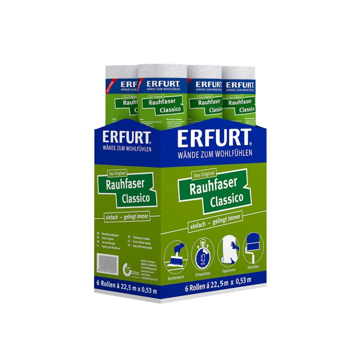 ERFURT Rauhfasertapeten »Classico«, 6 Rollen - B-Ware neuwertig
