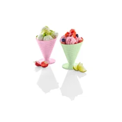 ERNESTO® Eisbecher- Waffelbecher-Set Trinkbecher-Set, BPA-frei - B-Ware