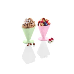 ERNESTO® Eisbecher- Waffelbecher-Set Trinkbecher-Set, BPA-frei - B-Ware