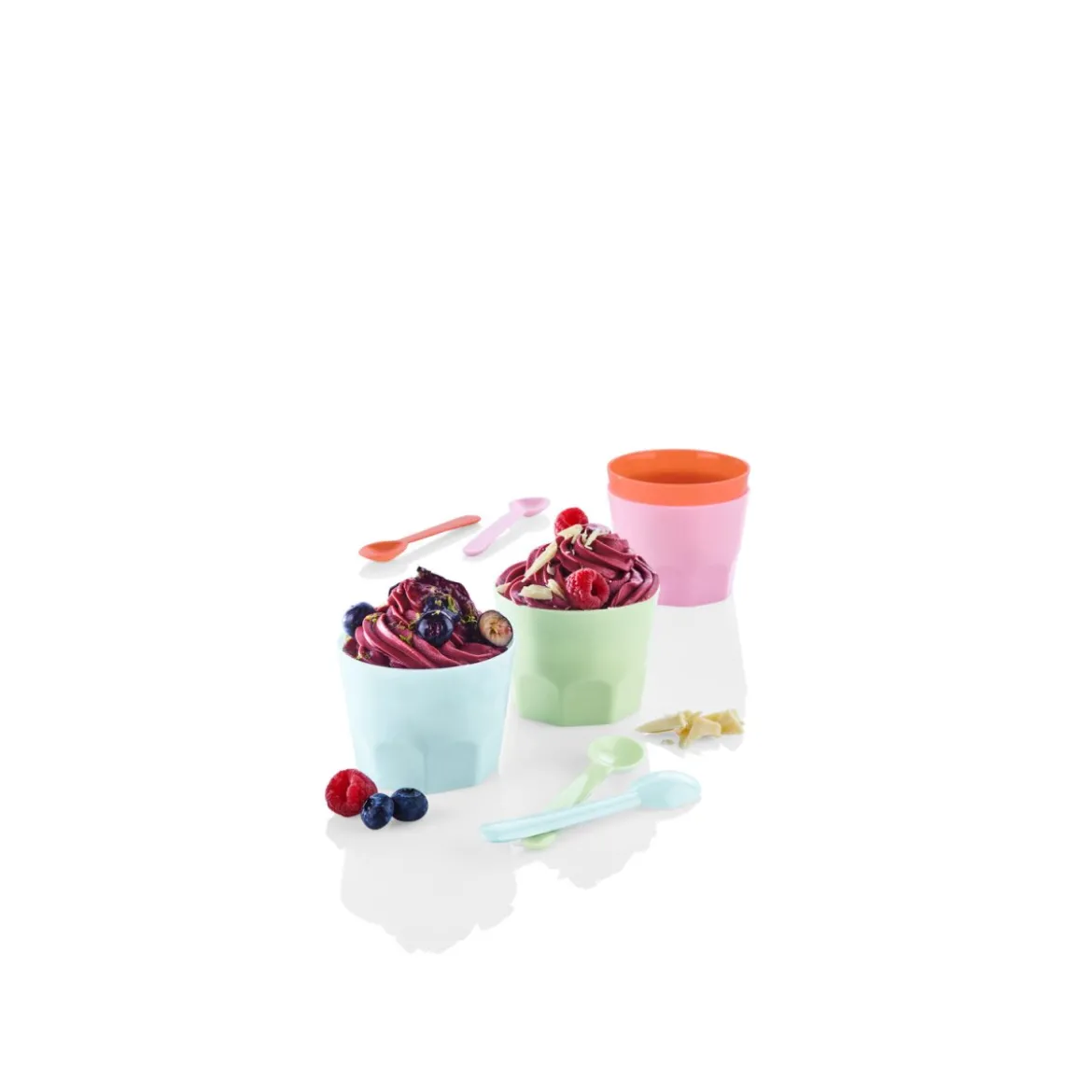 ERNESTO® Eisbecher- Waffelbecher-Set Trinkbecher-Set, BPA-frei - B-Ware