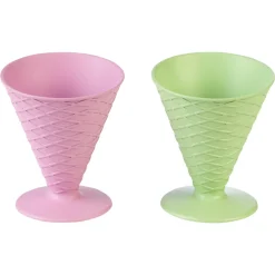 ERNESTO® Eisbecher- Waffelbecher-Set Trinkbecher-Set, BPA-frei - B-Ware