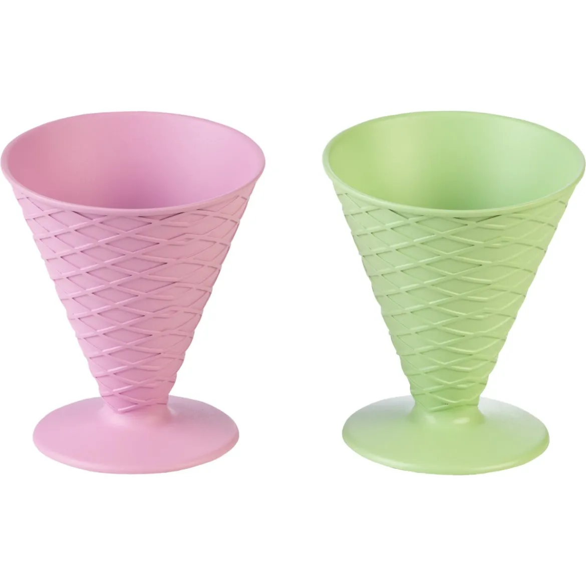 ERNESTO® Eisbecher- Waffelbecher-Set Trinkbecher-Set, BPA-frei - B-Ware