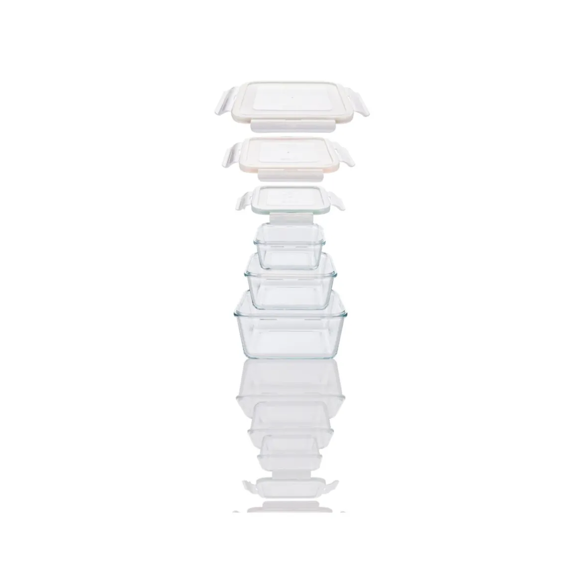 ERNESTO® Glas-Frischhaltedosen, 3-teilig - B-Ware