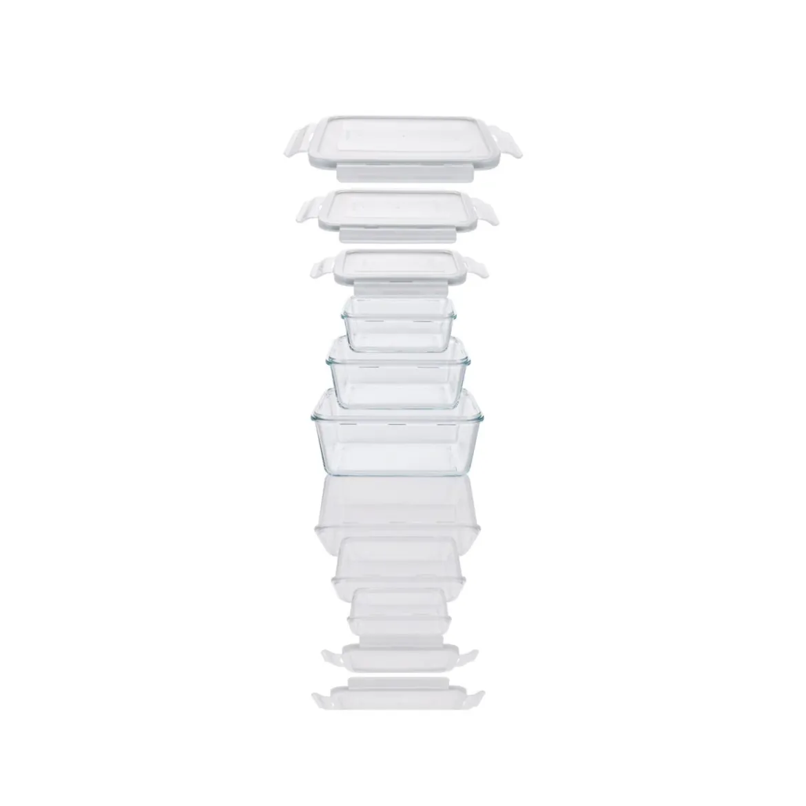 ERNESTO® Glas-Frischhaltedosen, 3-teilig - B-Ware