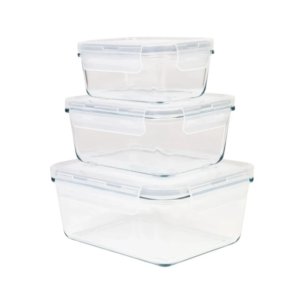 ERNESTO® Glas-Frischhaltedosen, 3-teilig - B-Ware