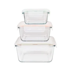 ERNESTO® Glas-Frischhaltedosen, 3-teilig - B-Ware
