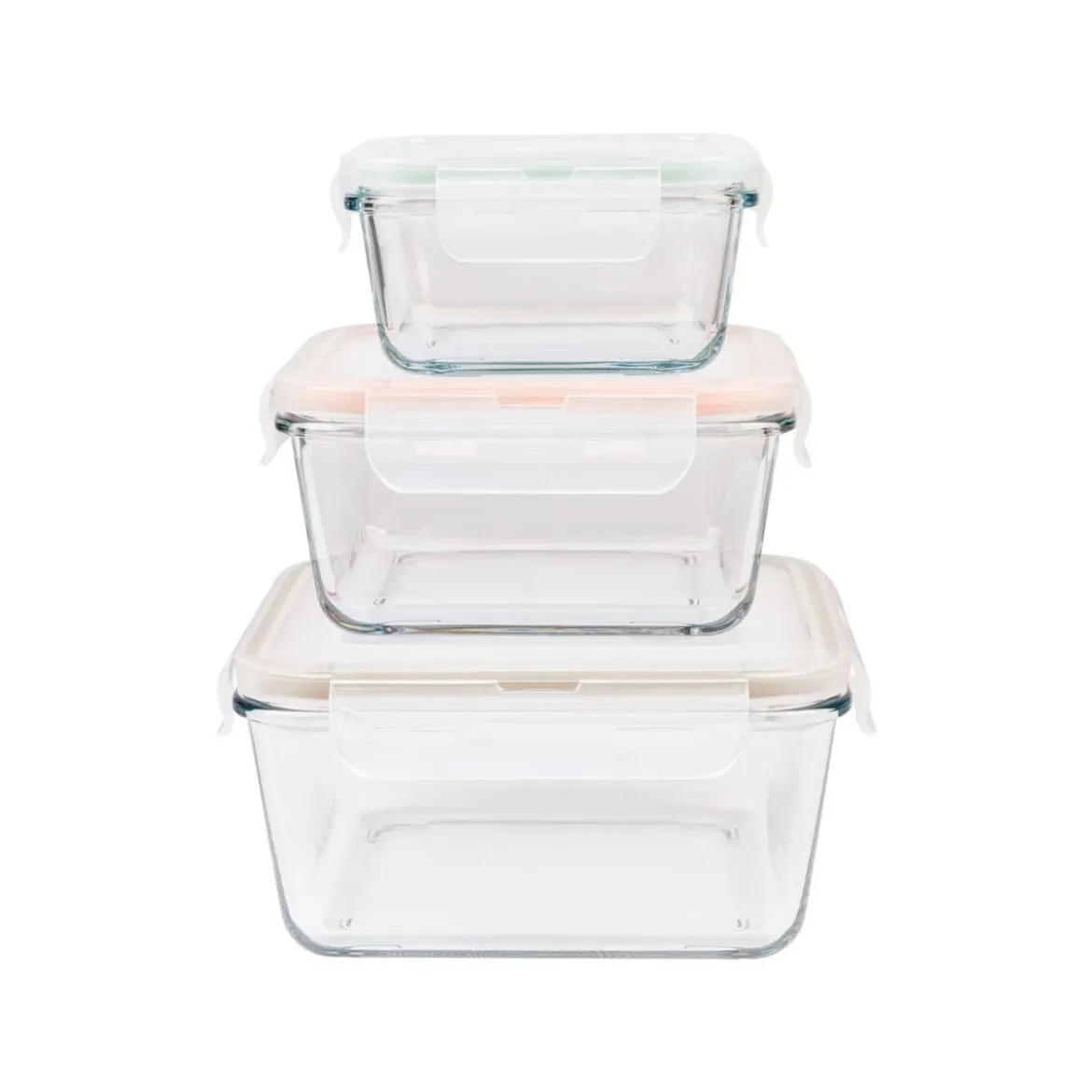 ERNESTO® Glas-Frischhaltedosen, 3-teilig - B-Ware