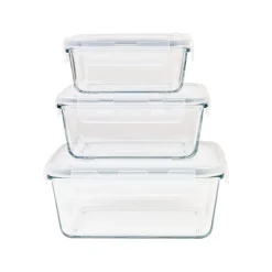 ERNESTO® Glas-Frischhaltedosen, 3-teilig - B-Ware