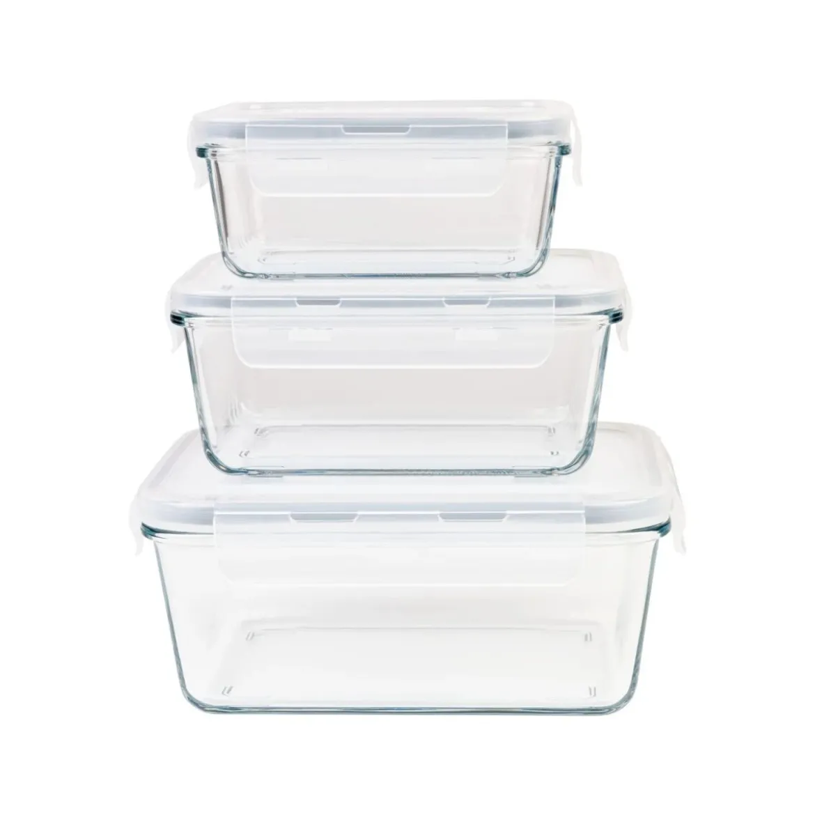 ERNESTO® Glas-Frischhaltedosen, 3-teilig - B-Ware