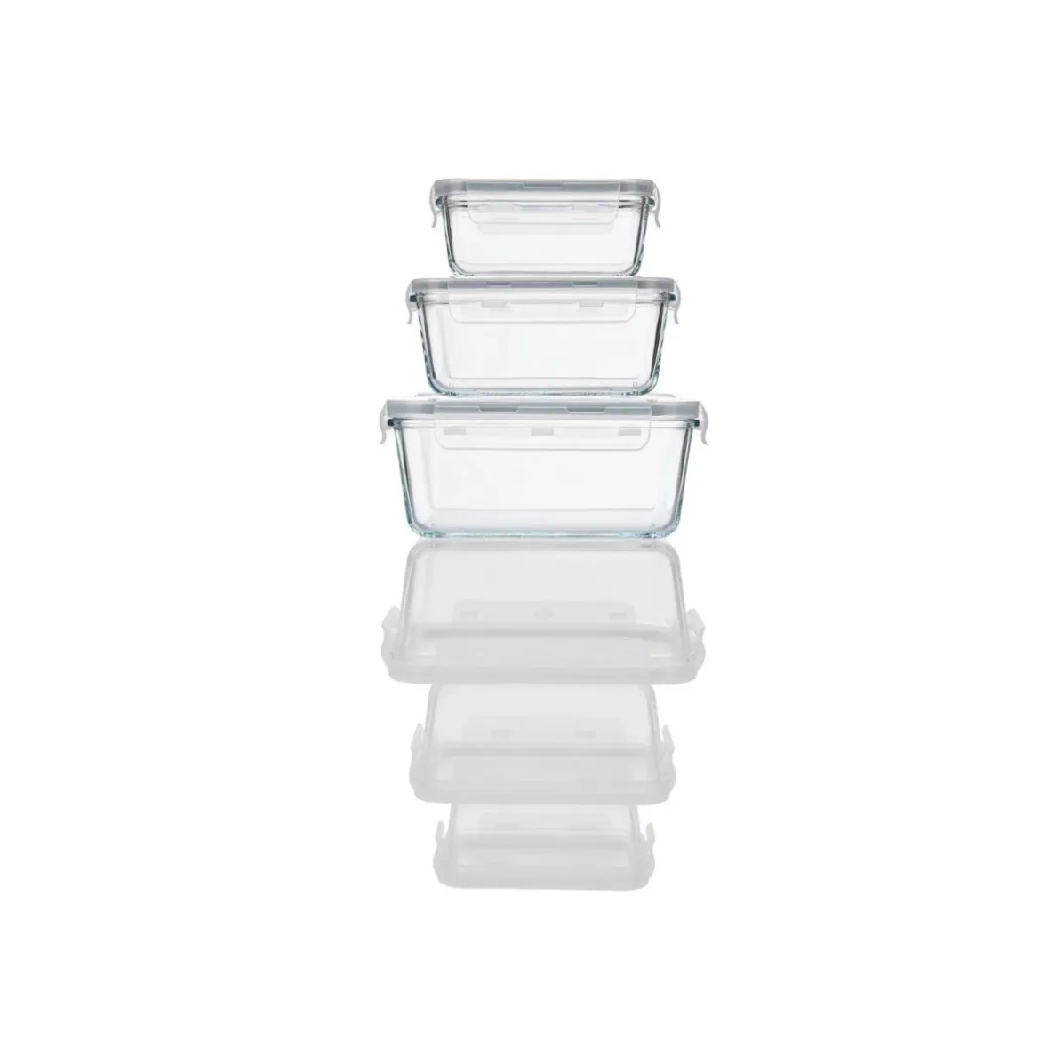 ERNESTO® Glas-Frischhaltedosen, 3-teilig - B-Ware