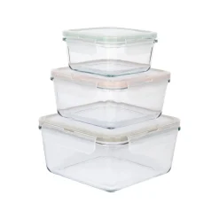 ERNESTO® Glas-Frischhaltedosen, 3-teilig - B-Ware
