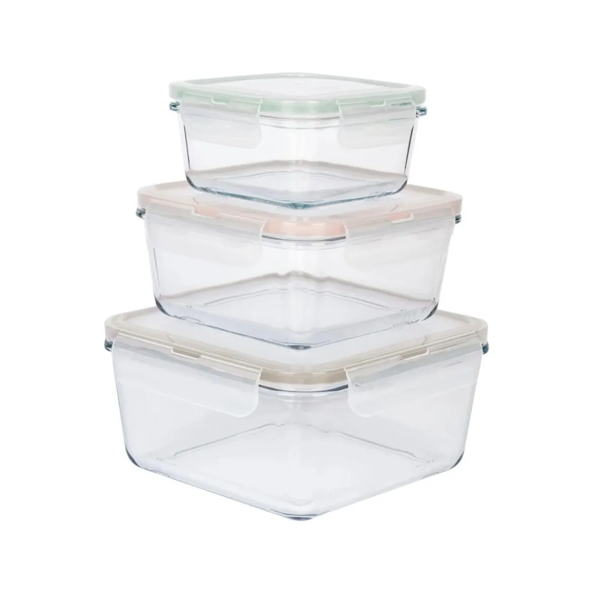 ERNESTO® Glas-Frischhaltedosen, 3-teilig - B-Ware