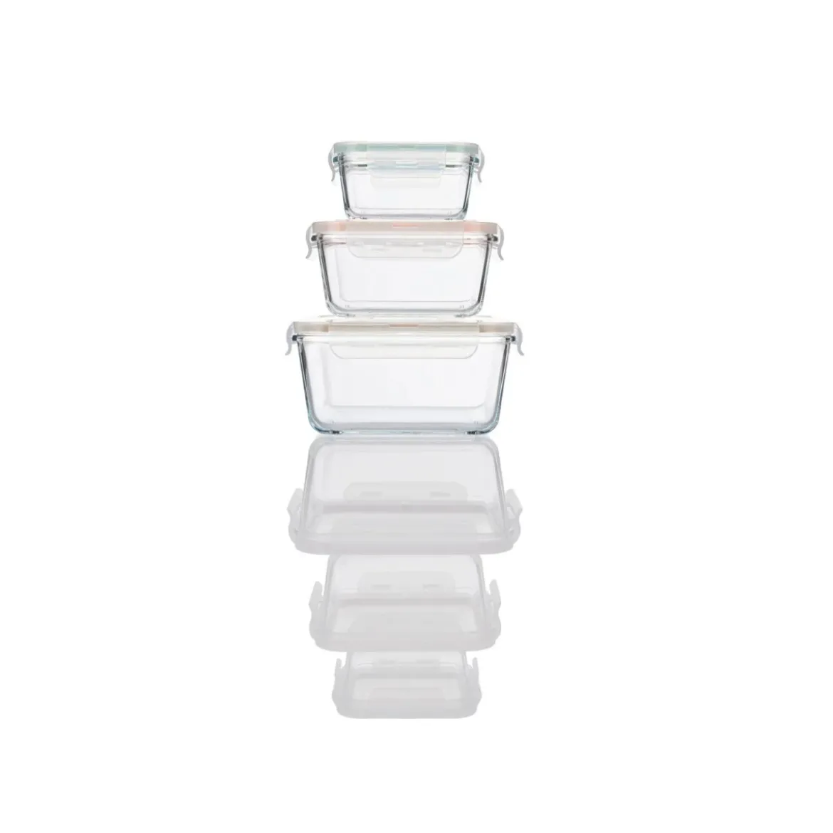 ERNESTO® Glas-Frischhaltedosen, 3-teilig - B-Ware