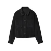 esmara® Cord-Overshirt, für Damen, S, schwarz - B-Ware neuwertig