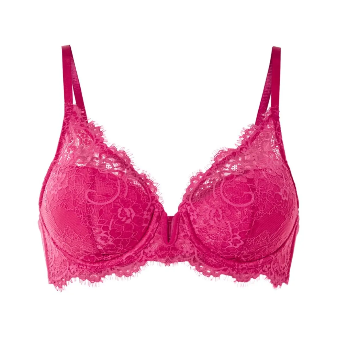 esmara® Damen Bügel-BH, mit eleganter Spitze (Pink, 75B) - B-Ware neuwertig