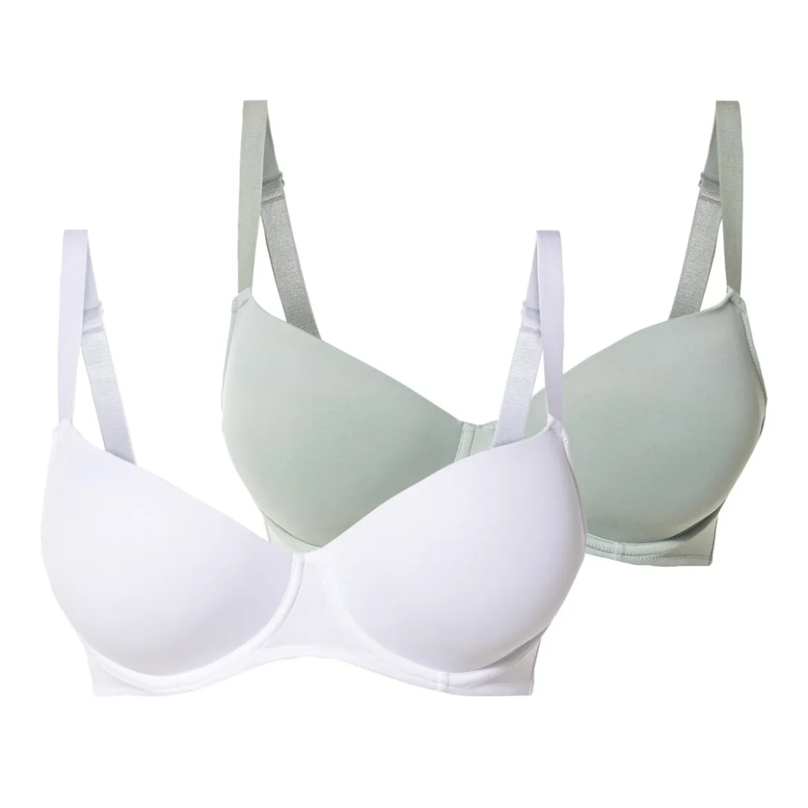 esmara® Damen Bügel-BHs, 2 Stück, gepaddet Cups - B-Ware