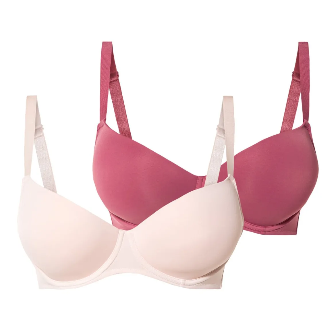esmara® Damen Bügel-BHs, 2 Stück, gepaddet Cups - B-Ware