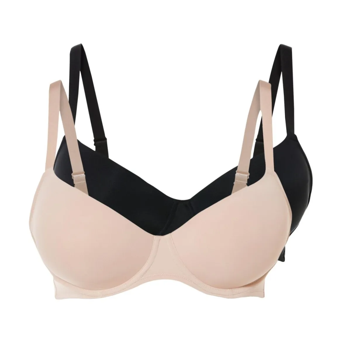 esmara® Damen Bügel-BHs, 2 Stück, vorgeformte Cups - B-Ware