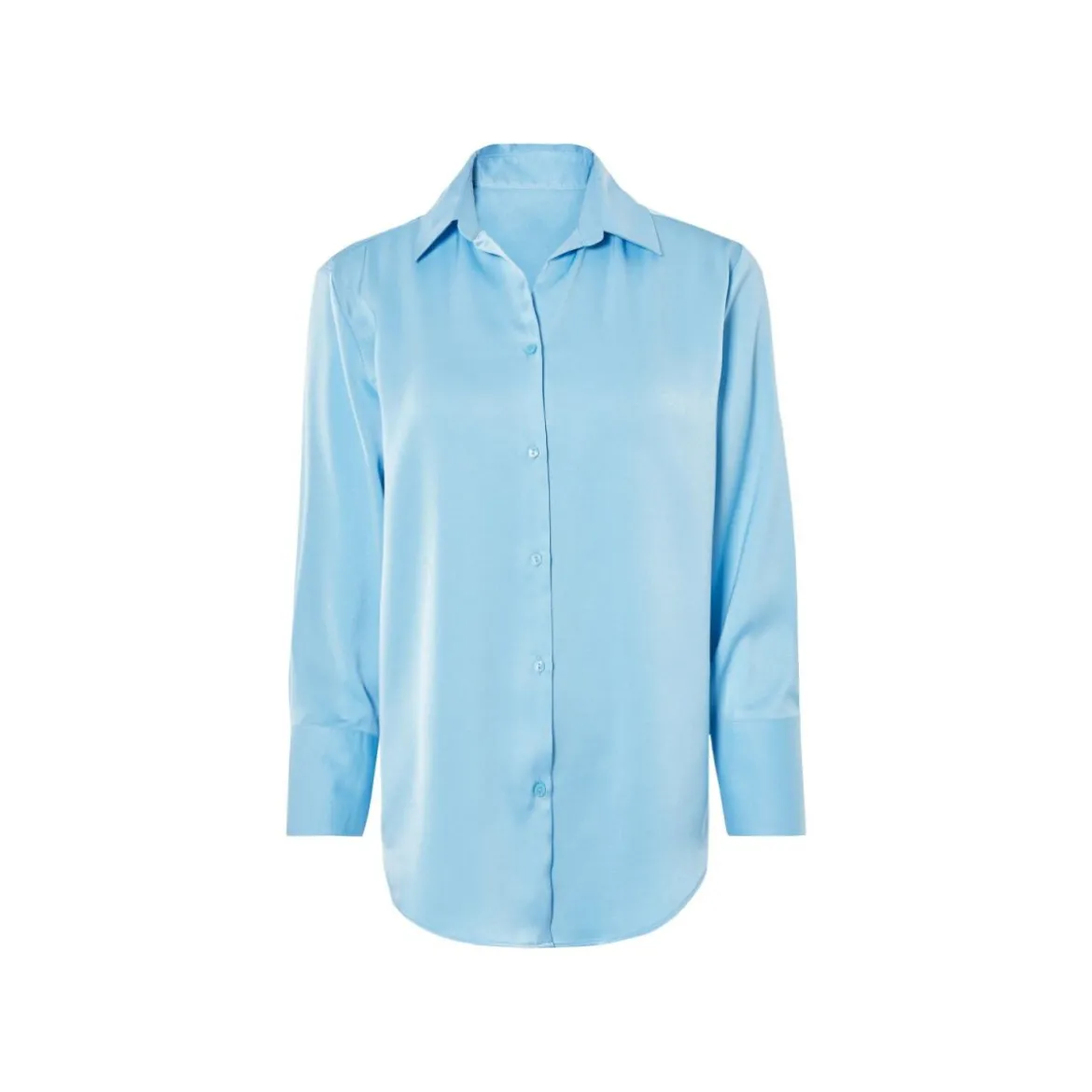ESMARA® Damen Bluse, in matter Satin-Qualität (Blau, 42) - B-Ware sehr gut