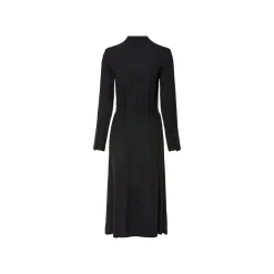 esmara® Damen Blusenkleid, 3/4-Länge, mit Kentkragen (Schwarz, 42) - B-Ware neuwertig