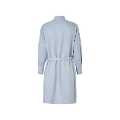 esmara® Damen Blusenkleid mit Bindegürtel in der Taille (hellblau, 36) - B-Ware neuwertig