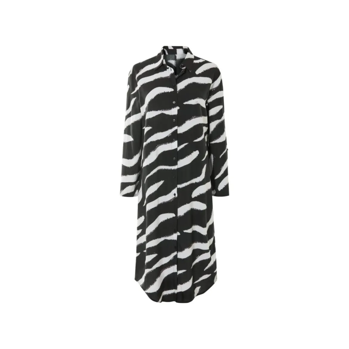 esmara® Damen Blusenkleid, mit Krempelfunktion - B-Ware
