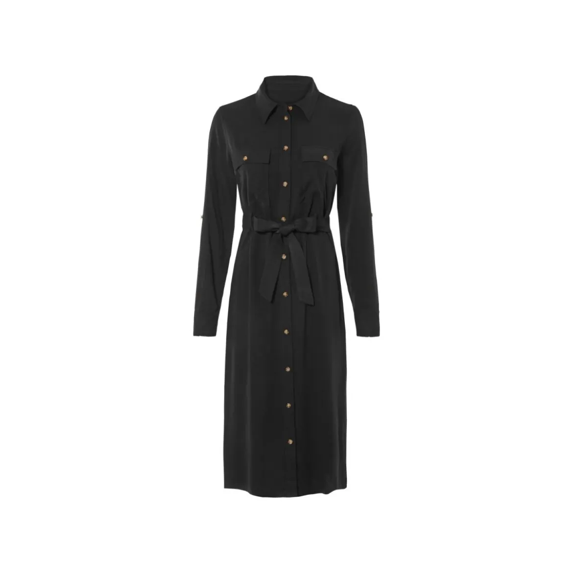 ESMARA® Damen Blusenkleid, mit Seitenschlitzen (Schwarz, 42) - B-Ware sehr gut