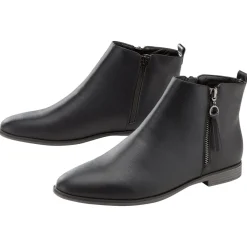 esmara® Damen Chelsea-Boots mit Reißverschluss (schwarz, 37) - B-Ware neuwertig