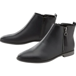 esmara® Damen Chelsea-Boots mit Reißverschluss (schwarz, 37) - B-Ware neuwertig