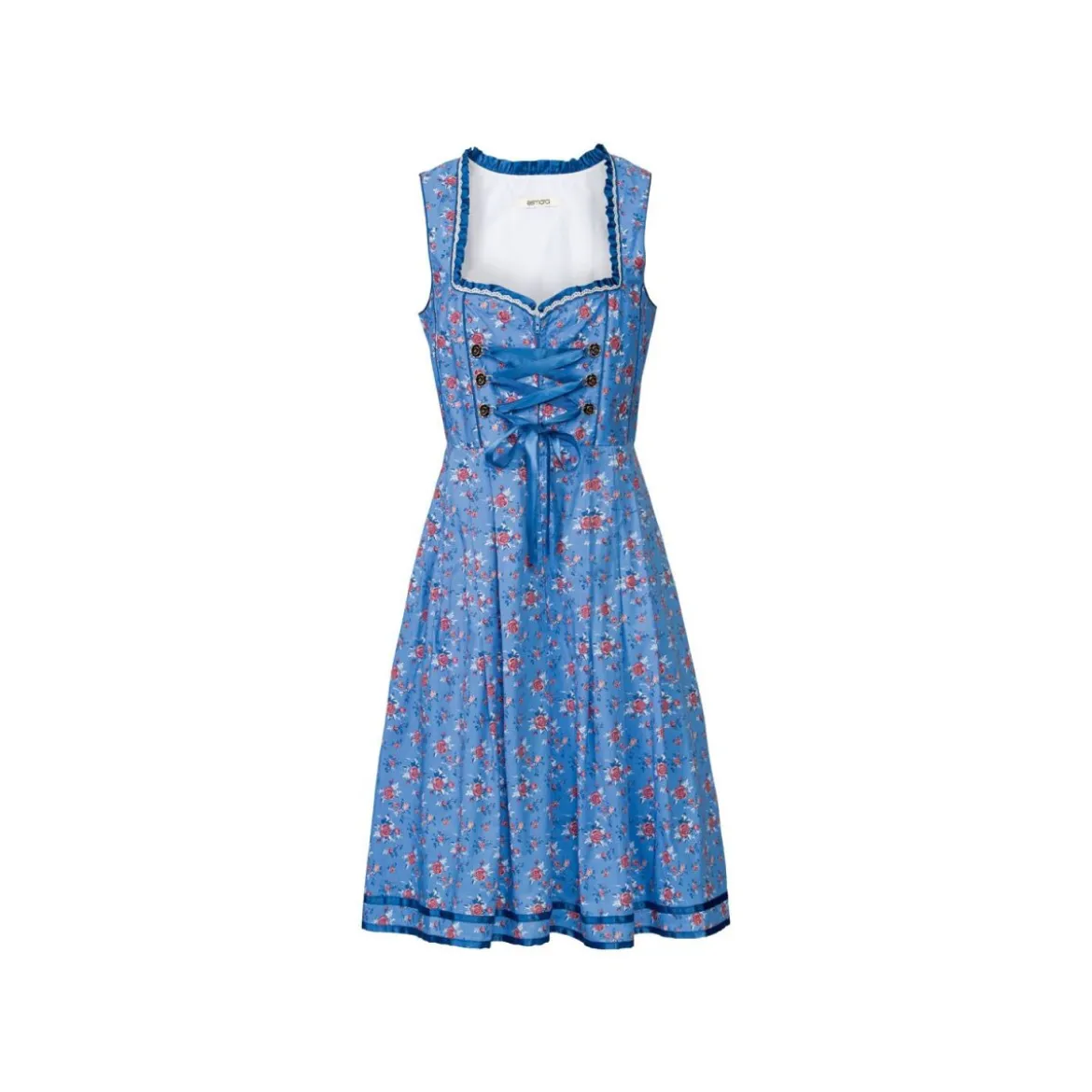 esmara® Damen Dirndl, im feschen Oktoberfest-Look (aop/blau, 42) - B-Ware sonstiges
