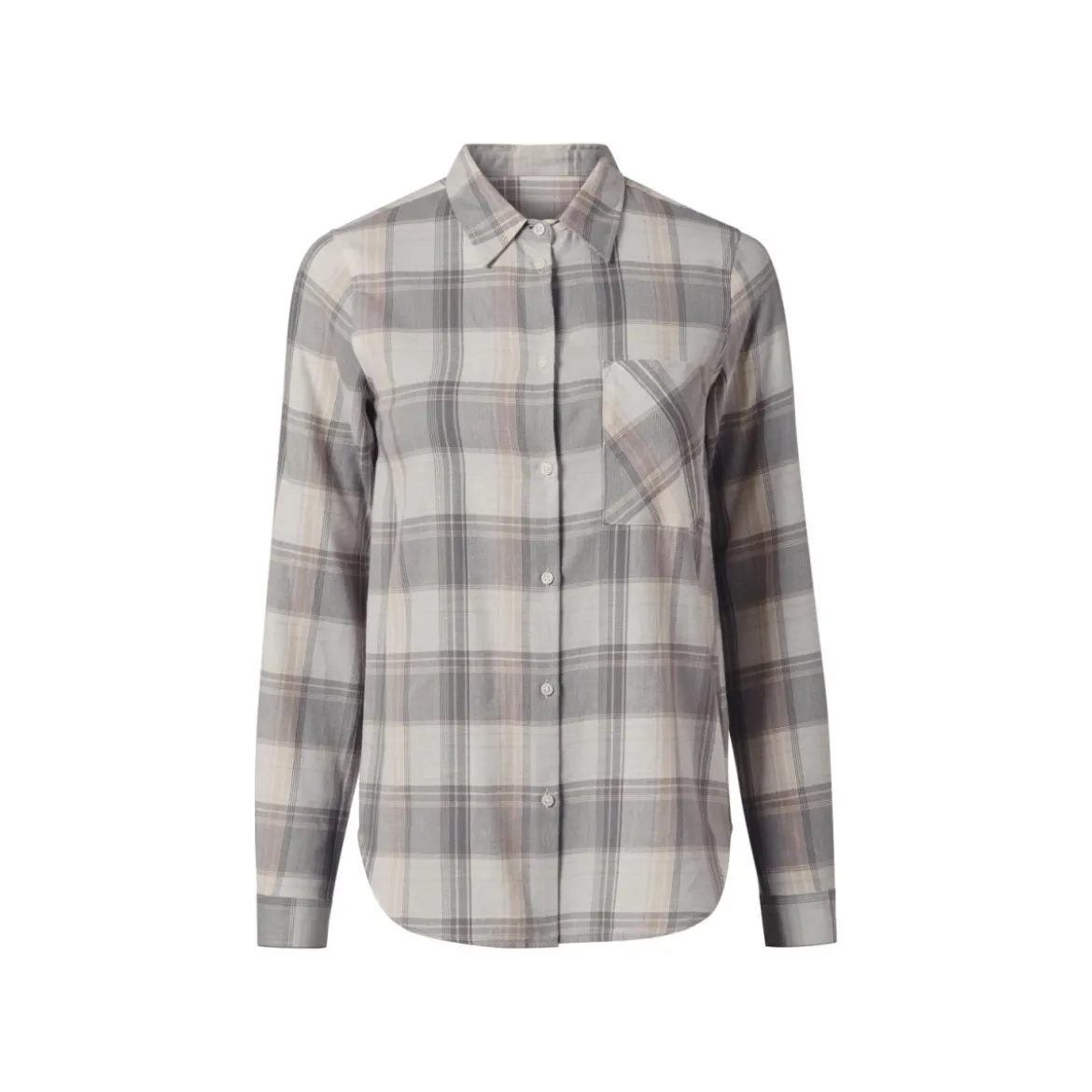 esmara® Damen Flanellbluse (Grau, L(44/46)) - B-Ware neuwertig