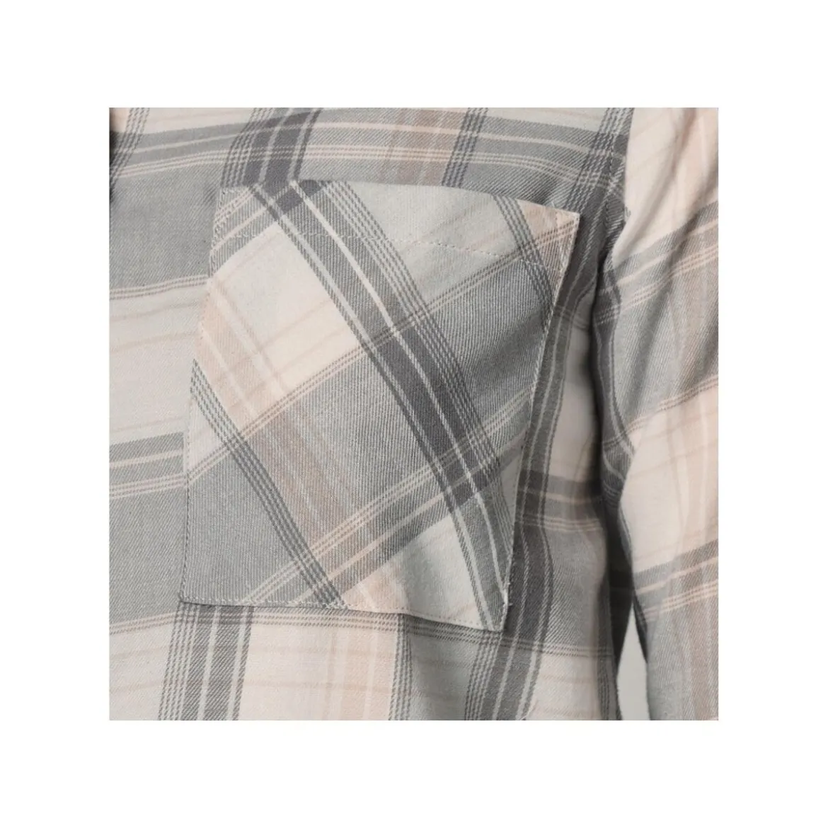 esmara® Damen Flanellbluse (Grau, L(44/46)) - B-Ware neuwertig